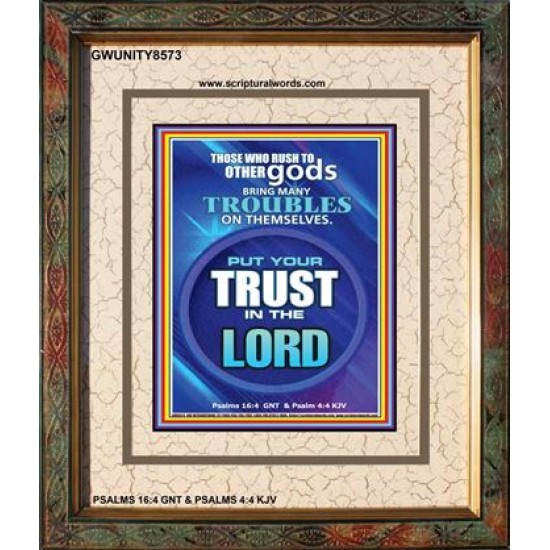 TRUST IN THE LORD   Framed Bible Verse   (GWUNITY8573)   