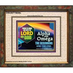 ALPHA AND OMEGA   Christian Quotes Framed   (GWUNITY8649L)   