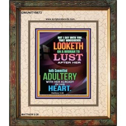 ADULTERY   Framed Bible Verse   (GWUNITY8673)   