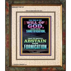 ABSTAIN FROM FORNICATION   Scripture Wall Art   (GWUNITY8715)   