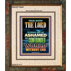 YE SHALL NOT BE ASHAMED   Framed Guest Room Wall Decoration   (GWUNITY8826)   