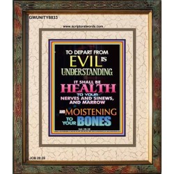 WISDOM IS HEALTH   Inspirational Wall Art Frame   (GWUNITY8833)   "20x25"