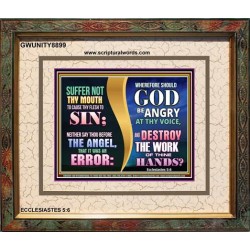 SIN NOT   Scripture Art Wooden Frame   (GWUNITY8899)   