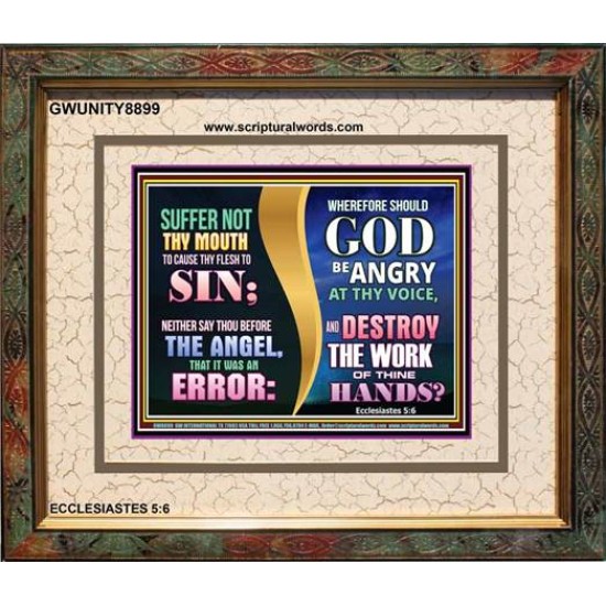 SIN NOT   Scripture Art Wooden Frame   (GWUNITY8899)   
