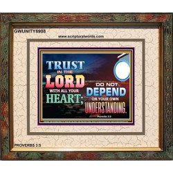 TRUST IN THE LORD   Contemporary Christian Paintings Acrylic Glass frame   (GWUNITY8908)   