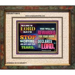 WIPE AWAY YOUR TEARS   Framed Sitting Room Wall Decoration   (GWUNITY8918)   