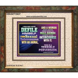SEXUAL IMMORALITY   Portrait of Faith Wooden Framed   (GWUNITY8937)   
