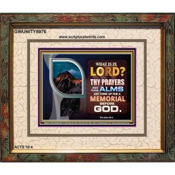 A MEMORIAL BEFORE GOD   Framed Scriptural Dcor   (GWUNITY8976)   "25x20"