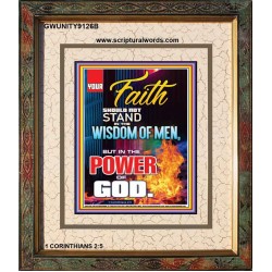 YOUR FAITH   Framed Bible Verses Online   (GWUNITY9126B)   "20x25"