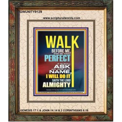 WALK BEFORE ME   Bible Verse Frames online   (GWUNITY9129)   "20x25"