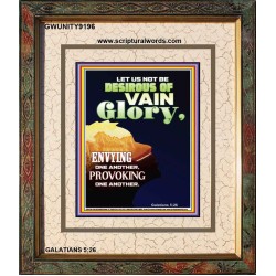 VAIN GLORY   Bible Verses Wall Art Acrylic Glass Frame   (GWUNITY9196)   "20x25"