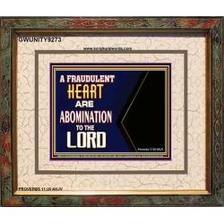WHAT ARE ABOMINATION TO THE LORD   Large Framed Scriptural Wall Art   (GWUNITY9273)   