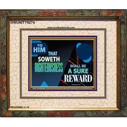 SOW TO RIGHTEOUSNESS   Frame Scriptural Wall Art   (GWUNITY9274)   