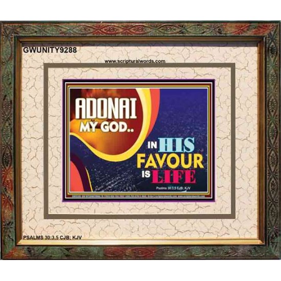 ADONAI MY GOD   Bible Verse Framed for Home Online   (GWUNITY9288)   