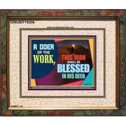 BE A DOER OF THE WORD OF GOD   Frame Scriptures Dcor   (GWUNITY9306)   