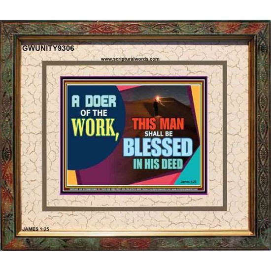BE A DOER OF THE WORD OF GOD   Frame Scriptures Dcor   (GWUNITY9306)   