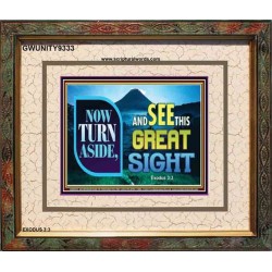 SEE THIS GREAT SIGHT    Custom Frame Scriptures   (GWUNITY9333)   