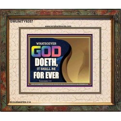 WHATSOEVER GOD DOETH IT SHALL BE FOR EVER   Art & Dcor Framed   (GWUNITY9357)   