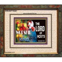 WORSHIP THE KING   Bible Verse Framed Art   (GWUNITY9367)   