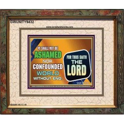 YOU SHALL NOT BE SHAME   Encouraging Bible Verses Frame   (GWUNITY9432)   