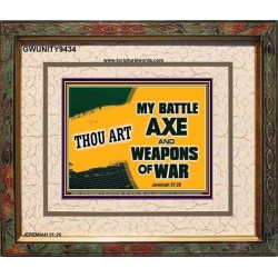 WEAPONS OF WAR   Christian Quotes Framed   (GWUNITY9434)   