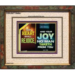 YOUR HEART SHALL REJOICE   Christian Wall Art Poster   (GWUNITY9464)   "25x20"
