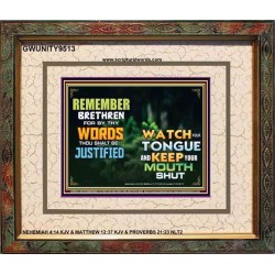 WATCH YOUR TONGUE KEEP MOUTH SHUT   Wall Art Poster   (GWUNITY9513)   