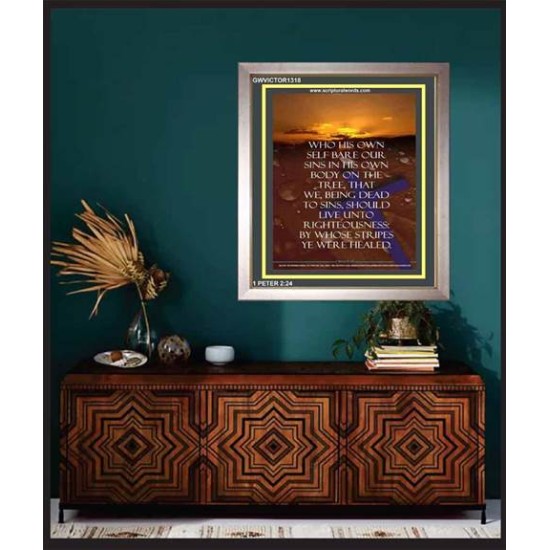BARE OUR SINS IN HIS OWN BODY   Bible Verse Wall Art   (GWVICTOR1318)   