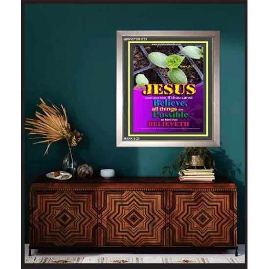 ALL THINGS ARE POSSIBLE   Modern Christian Wall Dcor Frame   (GWVICTOR1751)   