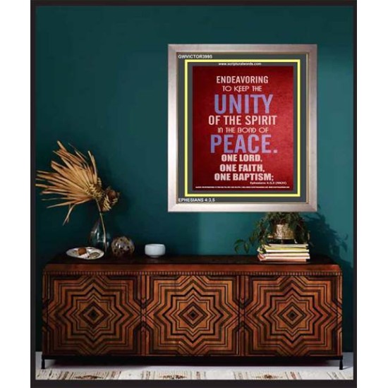 UNITY OF THE SPIRIT   Acrylic Glass Frame Scripture Art   (GWVICTOR3995)   