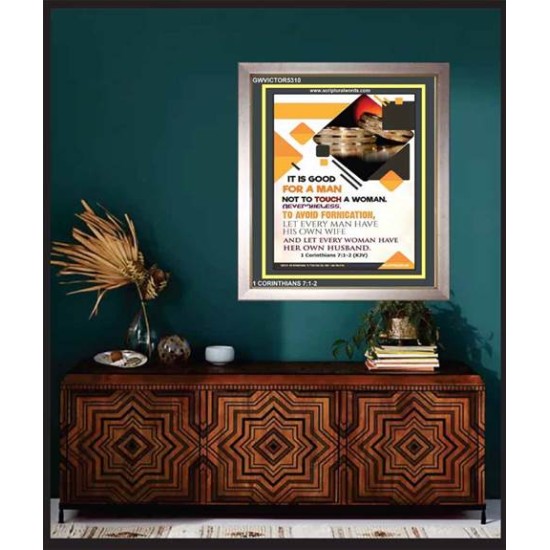 AVOID FORNICATION   Framed Hallway Wall Decoration   (GWVICTOR5310)   