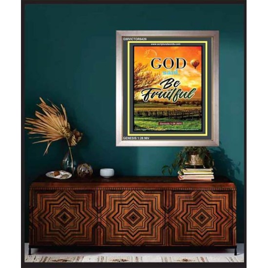 BE FRUITFUL   Large Frame Scriptural Wall Art   (GWVICTOR6426)   