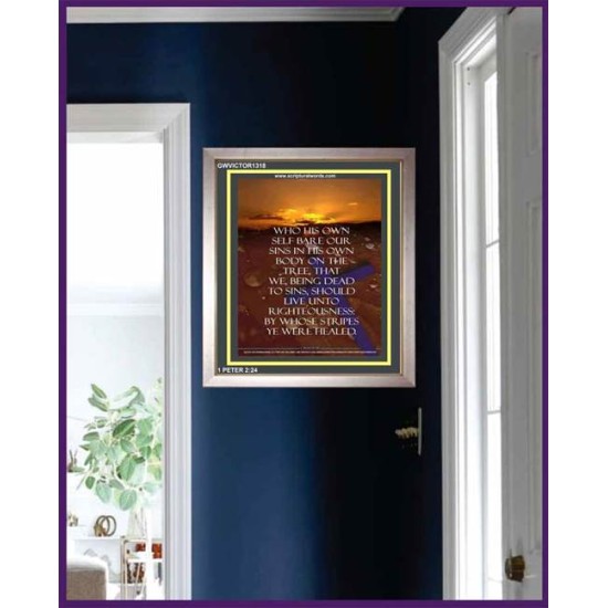 BARE OUR SINS IN HIS OWN BODY   Bible Verse Wall Art   (GWVICTOR1318)   