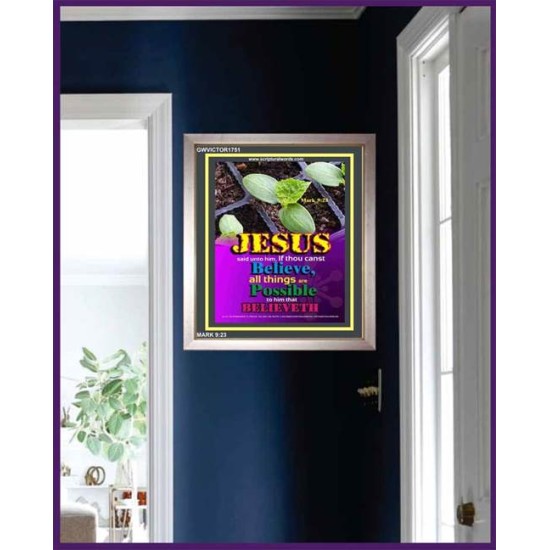 ALL THINGS ARE POSSIBLE   Modern Christian Wall Dcor Frame   (GWVICTOR1751)   
