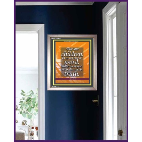 TRUE LOVE   Contemporary Christian Wall Art Acrylic Glass frame   (GWVICTOR232)   