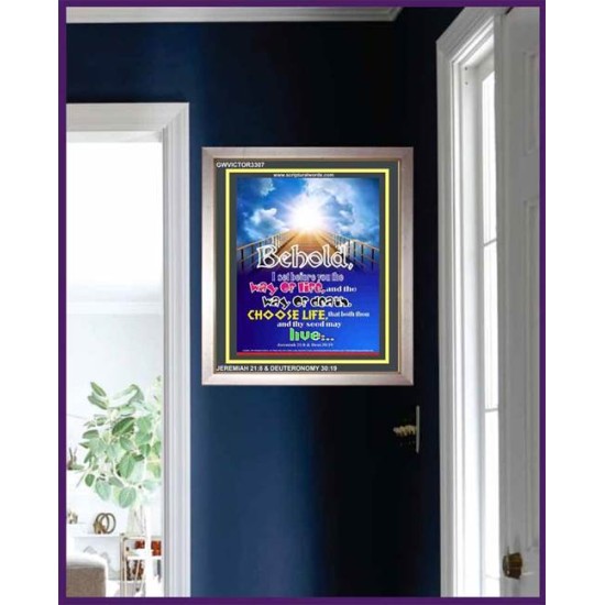 WAY OF LIFE   Biblical Art Acrylic Glass Frame   (GWVICTOR3307)   