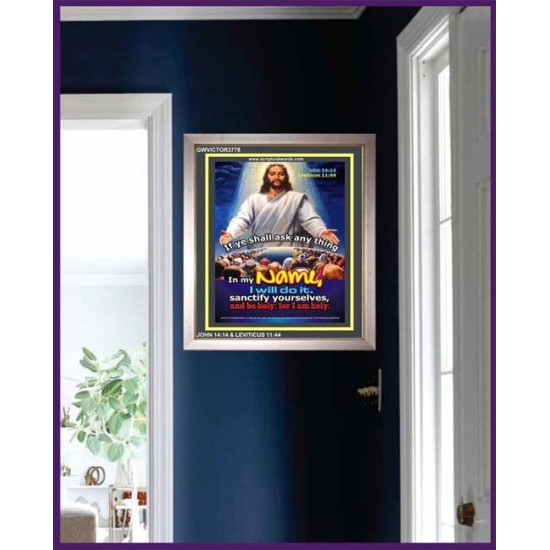 ASK ANY THING   Bible Verse Frame for Home   (GWVICTOR3778)   