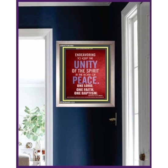 UNITY OF THE SPIRIT   Acrylic Glass Frame Scripture Art   (GWVICTOR3995)   