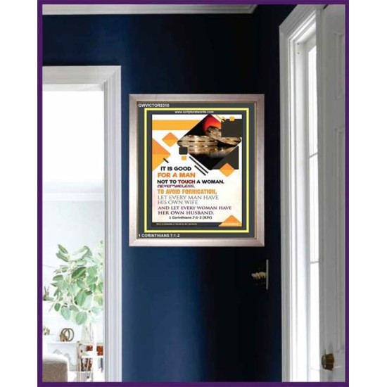 AVOID FORNICATION   Framed Hallway Wall Decoration   (GWVICTOR5310)   