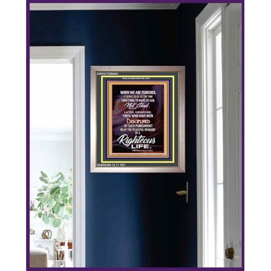 A RIGHTEOUS LIFE   Framed Hallway Wall Decoration   (GWVICTOR6601)   