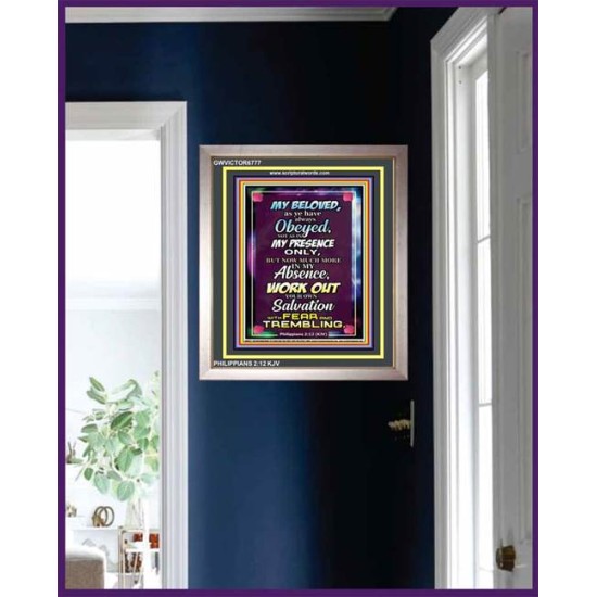 WORK OUT YOUR SALVATION   Christian Quote Frame   (GWVICTOR6777)   