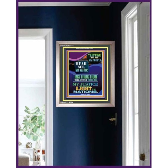 A LIGHT TO THE NATIONS   Biblical Art Acrylic Glass Frame   (GWVICTOR8144)   
