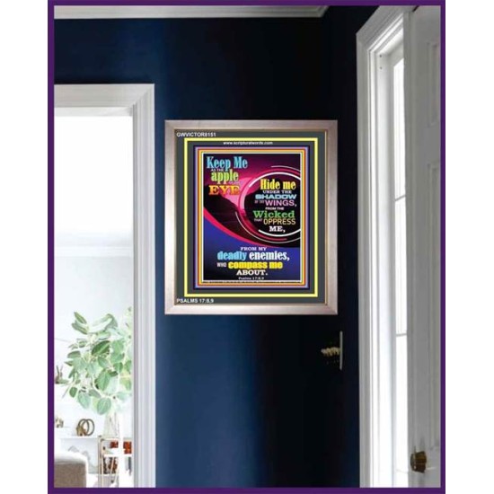 UNDER THE SHADOW OF THY WINGS   Scriptural Portrait Acrylic Glass Frame   (GWVICTOR8151)   