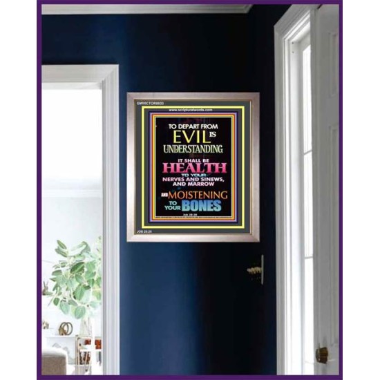 WISDOM IS HEALTH   Inspirational Wall Art Frame   (GWVICTOR8833)   