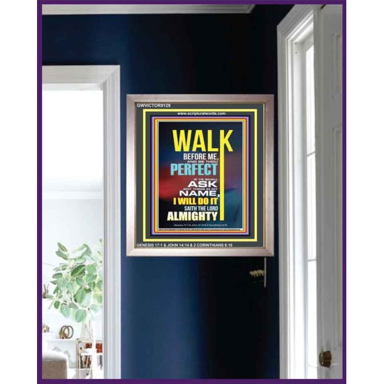 WALK BEFORE ME   Bible Verse Frames online   (GWVICTOR9129)   