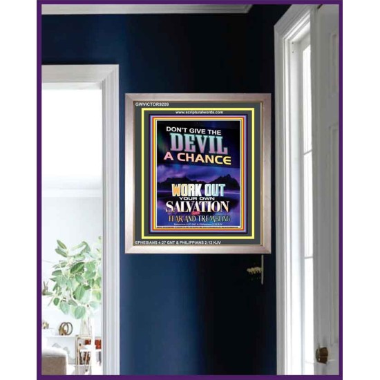 WORK OUT YOUR SALVATION   Bible Verses Wall Art Acrylic Glass Frame   (GWVICTOR9209)   