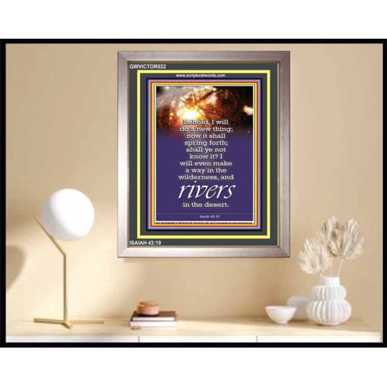 A NEW THING DIVINE BREAKTHROUGH   Printable Bible Verses to Framed   (GWVICTOR022)   