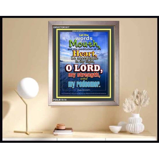 THE WORDS OF MY MOUTH   Bible Verse Frame for Home   (GWVICTOR1917)   