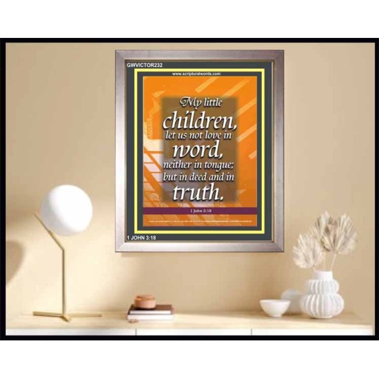 TRUE LOVE   Contemporary Christian Wall Art Acrylic Glass frame   (GWVICTOR232)   