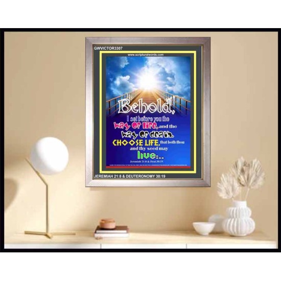 WAY OF LIFE   Biblical Art Acrylic Glass Frame   (GWVICTOR3307)   